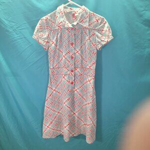 H&M Divided Womens Short Sleeve Button-Up Dress Size 38
